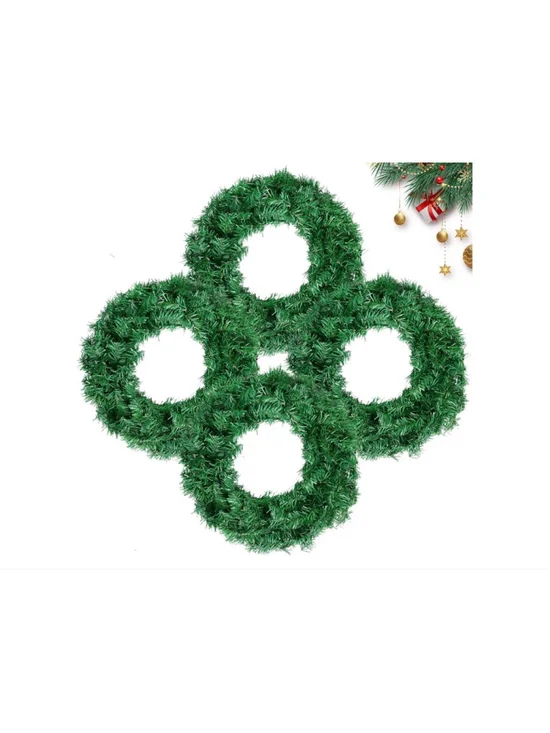 NEW Set of 3 Christmas Wreaths Front Door Outside Decorations 12”
