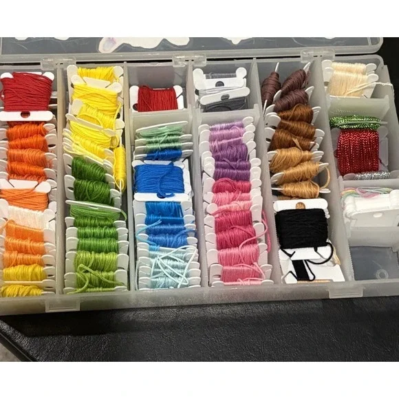 Embroidery Floss & Bracelet String Thread with Organizer Storage Box