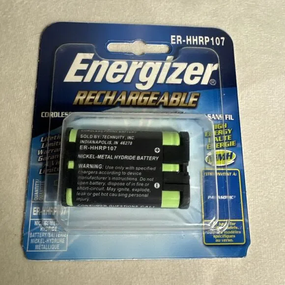 Energizer Rechargeable Cordless Phone Battery ER-HHRP107 New Old Stock Nos