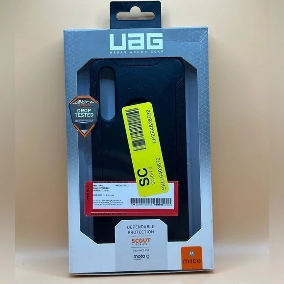 NIB Moto G Power 2020 Case UAG - Urban Armor Gear Scout Military Rugged Black