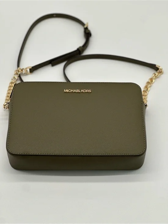 Michael Kors Olive Crossbody with Gold Chain Accent