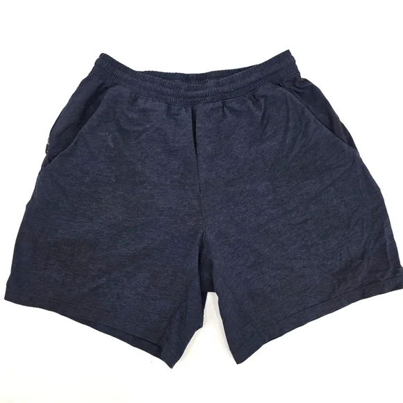 Lululemon Men's Sweat Navy Blue Pull On Shorts Size M