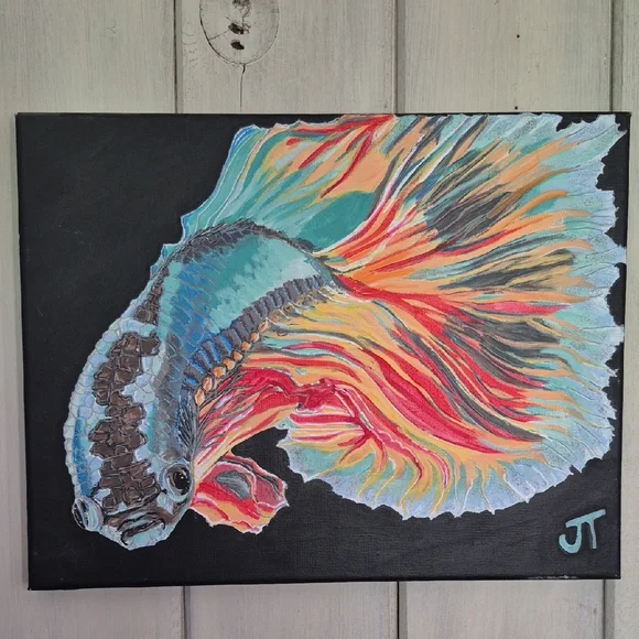 Fighting Fish Original Art