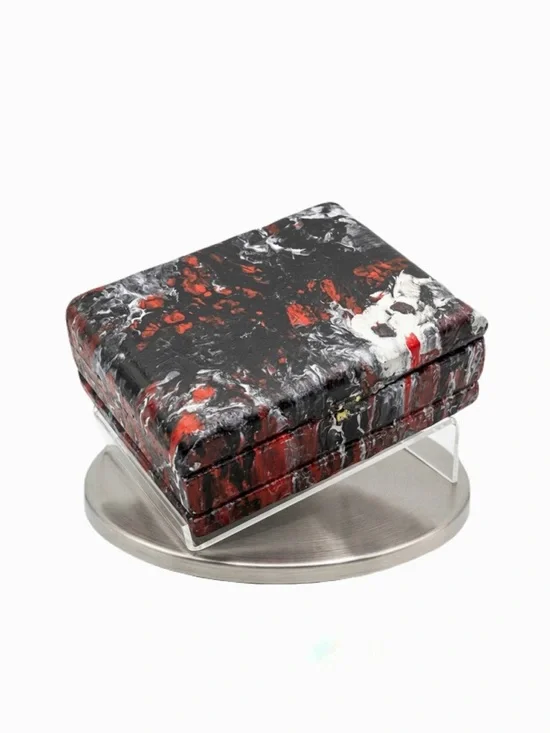 New Artisan Hand Painted By Me Gothic Poured Vintage Cigar Box By Arturo Fuente