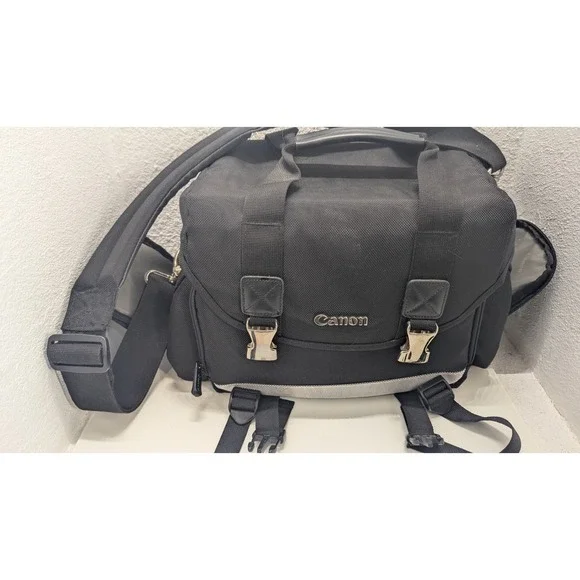 Camera Canon Camera Bag Travel Shoulder Strap Several Pockets Metal Clips