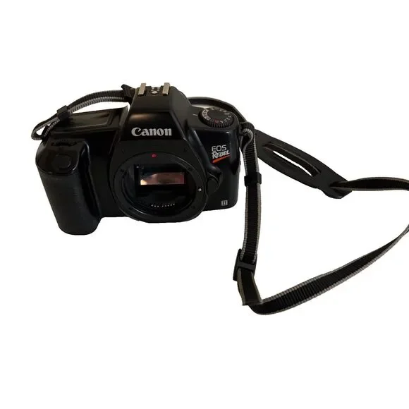 Canon EOS Rebel II Film Camera Body Only For Parts Black