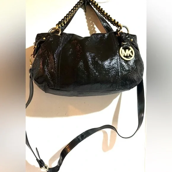 Michael Kors Black patent leather crossbody Bag