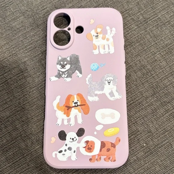 Purple Dogs Silicone IPhone 17 Case - NEW!! apple phone cases accessories dog
