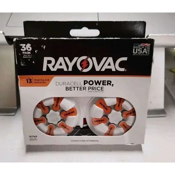 Rayovac Hearing Aid Batteries Size 13 (36 PACK) B5‎