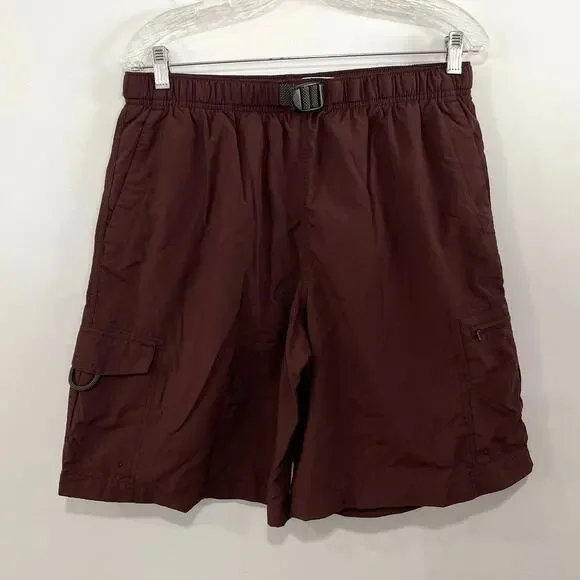 Columbia Men's Brown Cargo Belted Packable Shorts Outdoors Hiking Camping