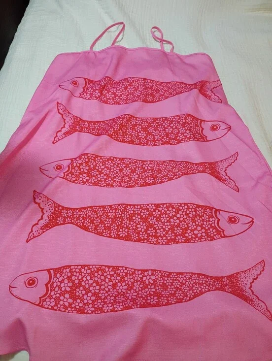Pink Fish-Print Pet Fish Cover