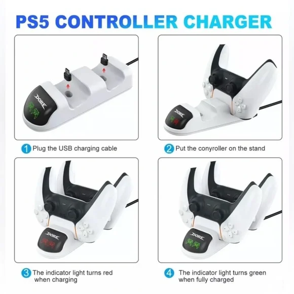 🔥🔥Dobe Charging Dock Compatible For (PS5) Playstation 5 Controller