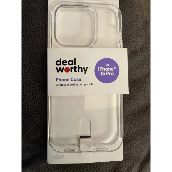 Deal-Worthy Clear Phone Case for iPhone 15 Pro Wireless Charging‎ Compatible