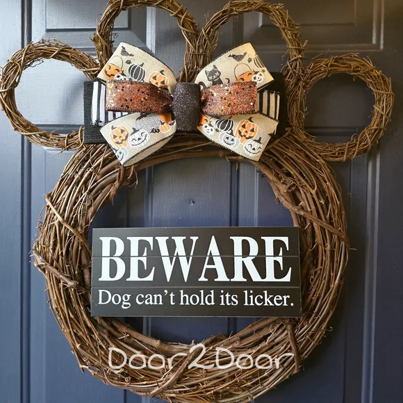 Halloween Paw Wreath