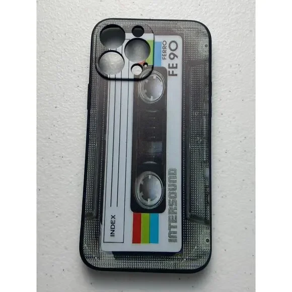 Cassette Retro Themed Snap-On Jelly Case for iPhone 13 Pro
