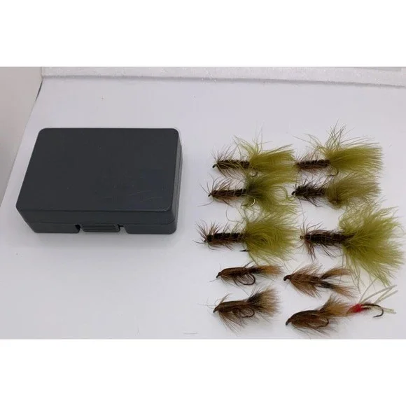 Vintage Fishing Lure Lot Caddis Caddisfly Mayfly Bug Feather Scientific Anglers