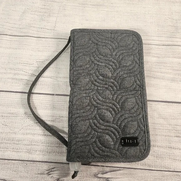 Lug Sleeper XL Jewelry Organizer Travel Case Heather Gray Quilted Paisley