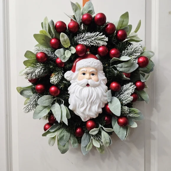 Small Santa Christmas Wreath
