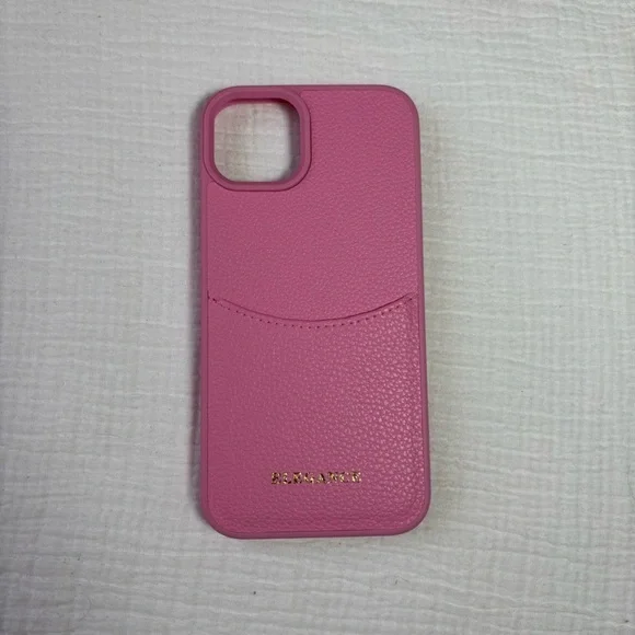 iPhone 15 Plus Pink Leather Phone Case