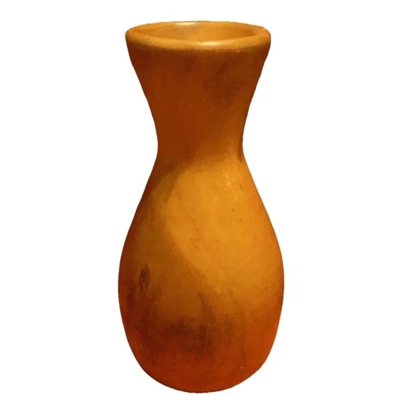 Hand Turned Natural Wood Grain Flower Vase 5.5 x 3 Hand Crafted‎ Farmhouse Artsy