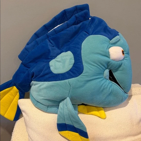 Blue and Yellow Fish Plush Dory Costume one size