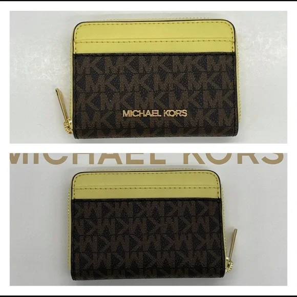 Michael Kors MD ZA Card Case Wallet Buttercup