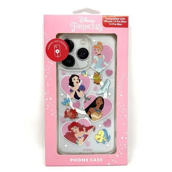 Disney Princesses iPhone 13 Pro Max / 14 Pro Max Case Glitter Skinny Dip NIB