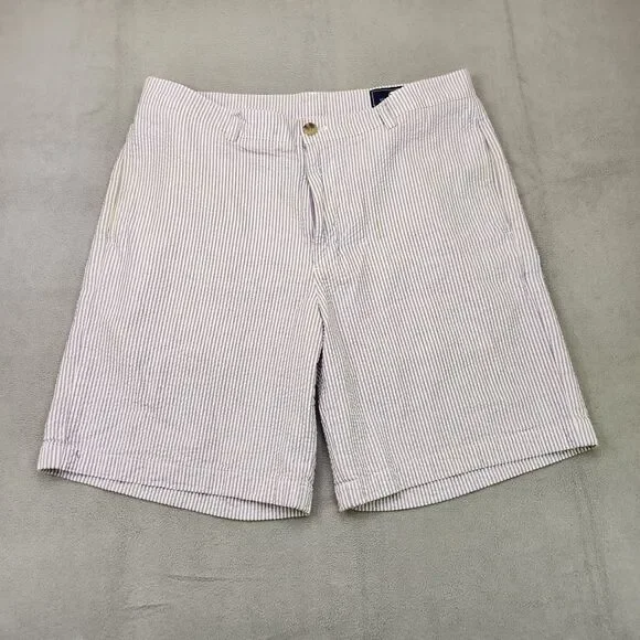 Vineyard Vines Seersucker Club Shorts Men's 34 Purple Striped Chino Preppy 9
