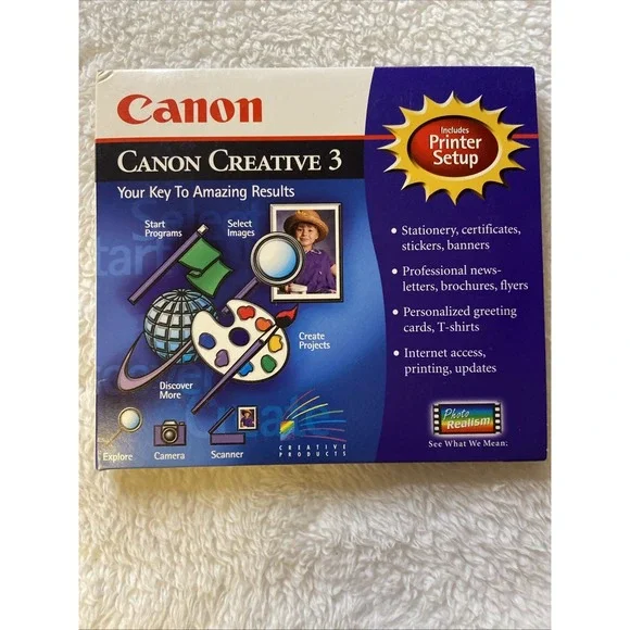 Canon Creative 3 & Printer‎ Setup Windows 95, 98, 3.1 CD Quick Start Guide