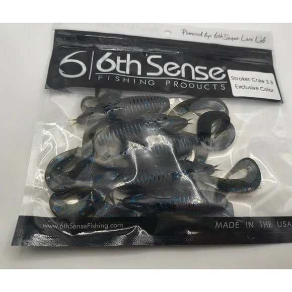6th Sense Stroker Craw 3.3in 8 pk Soft Plastic - Exclusive Color