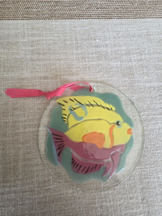 FOLIO Hand Painted Glass Suncatcher