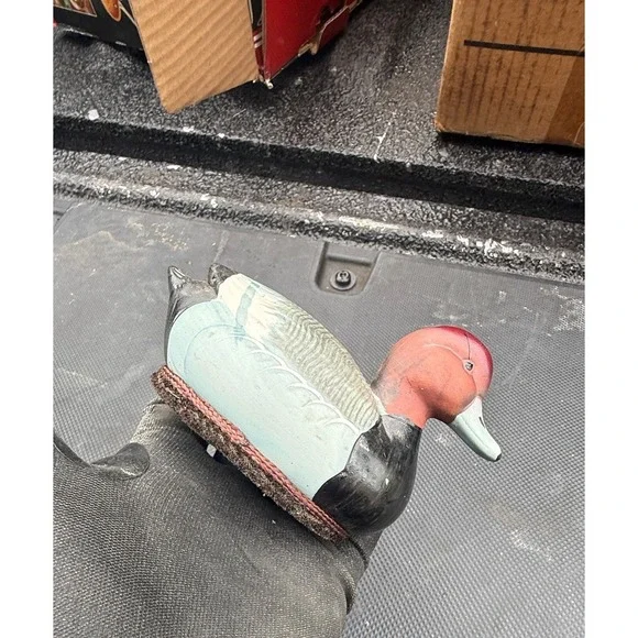 Vintage Redhead Duck Decoy Figurine
