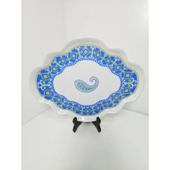 Vera Bradley My Home Vanity Jewelry Tray Andrea by Sadek Paisley Capri Blue