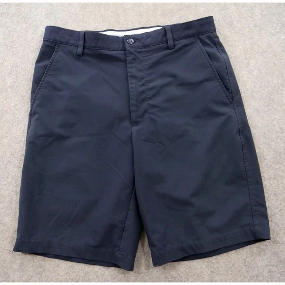Footjoy Short Mens 32 Blue Flat Front Chinos Gold Logo 10