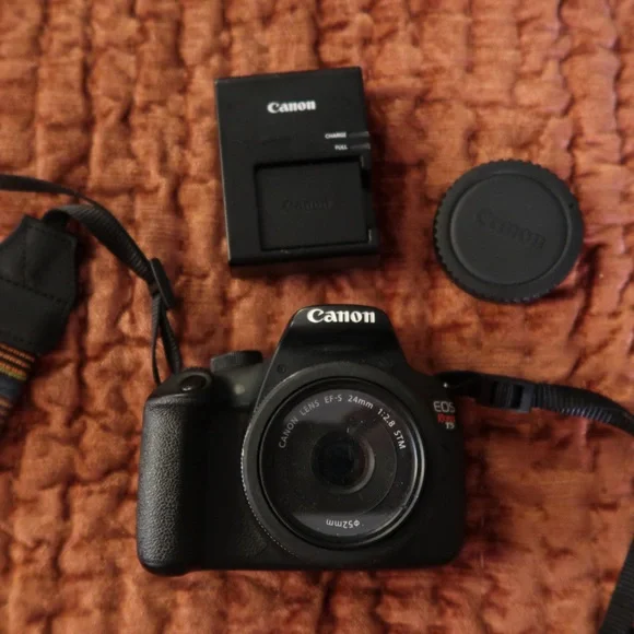 Canon Rebel T5 Body + 24mm Lens