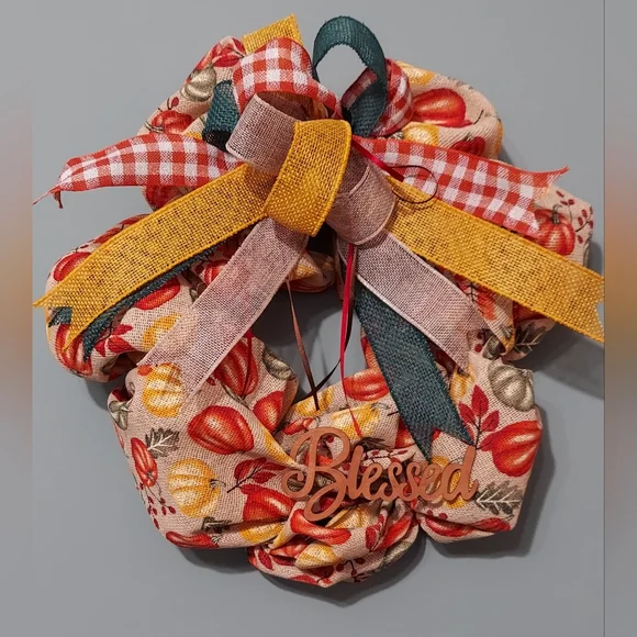 Handcrafted Small Burlap Fall Wreath