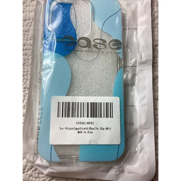 Vinylass Compatible With iPhone Pro Blue Case NO-9