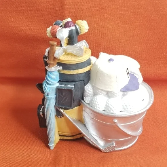 Golfers Ceramic Golf Bag Trinket Box