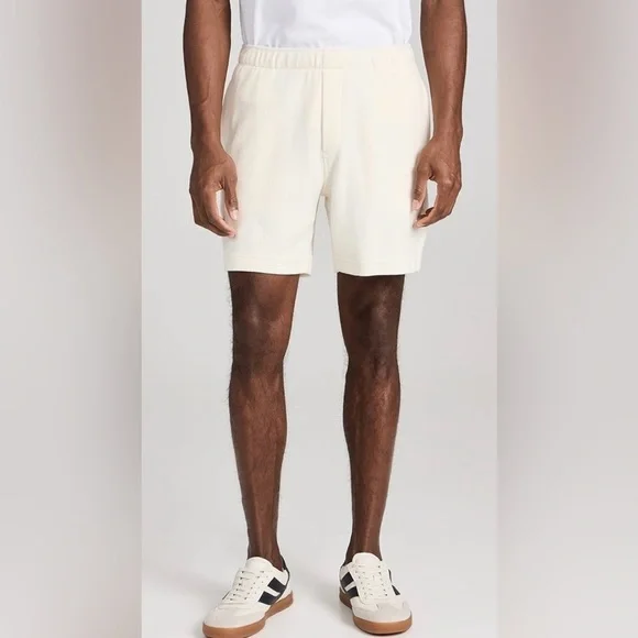 Vince Men’s Ivory Pull-On Shorts Size M NWT Cotton Blend Casual Lounge