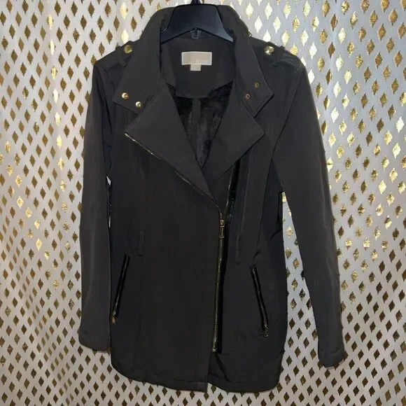 Michael Kors jacket trench coat dark grey waterproof size L