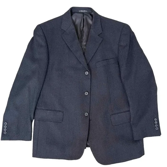 Jones New York - Men's Cashmere/Wool‎ Blazer - Dark Gray - Size 44R - Unisex