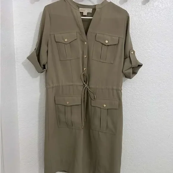 Michael Kors - MICHAEL Safari Shirt - Dress - Beige - Women's - S