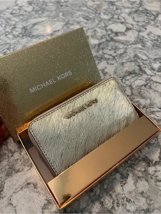 Michael Kors Metallic Gold Card Wallet
