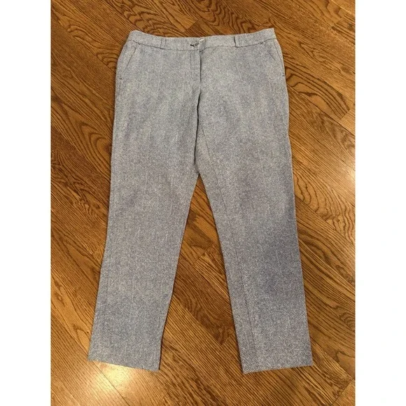 Michael Kors Women's Size 14 Blue‎ Herringbone Print Pants