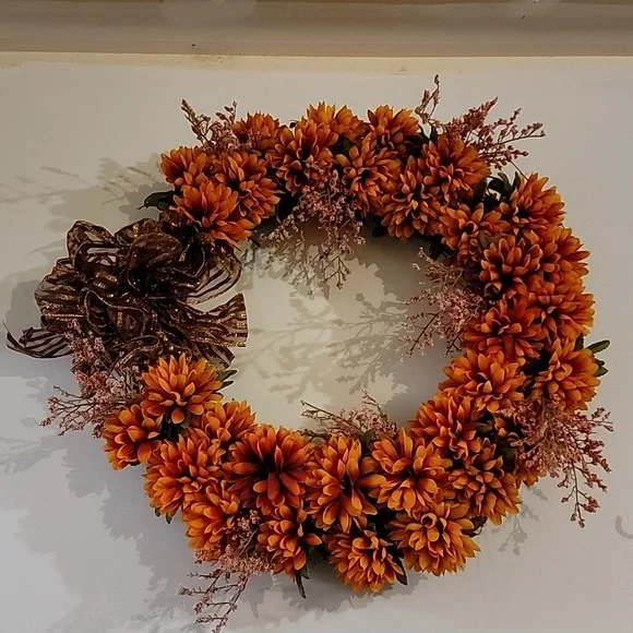 Floral Orange Wreath