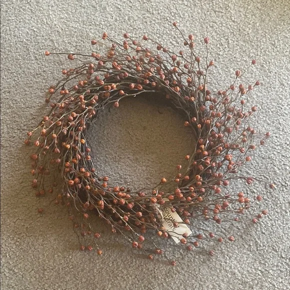 Rustic Berry Wreath - Brown and Orange