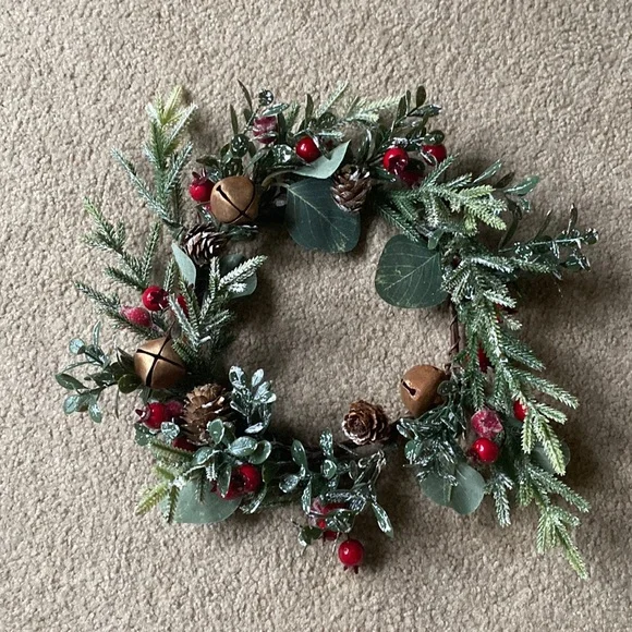 Wreath with Berries and Gold Bells