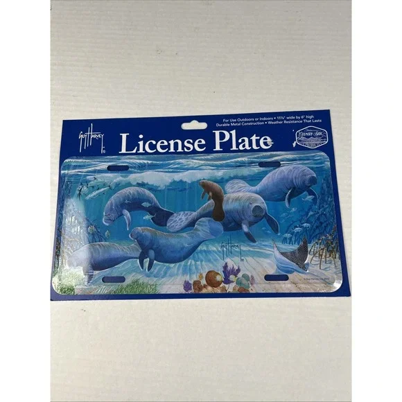 Guy Harvey License Plate Manatees‎ & Stingray New