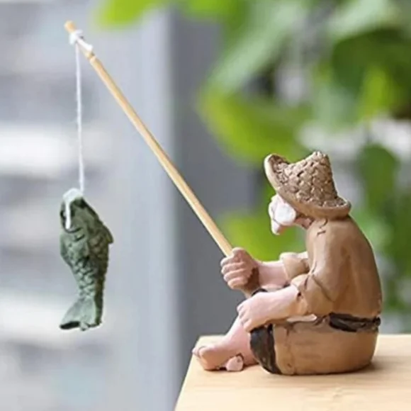 FISHERMAN Miniature Resin Figurine