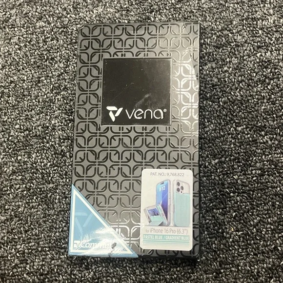 Vena vCommute Flip Leather Cover/Card slot Case for iPhone 16 Pro - Pastel Blue